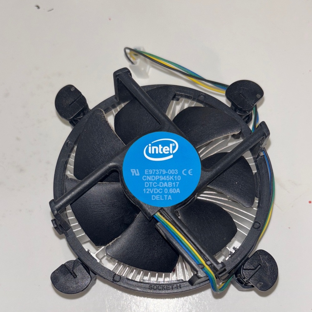Intel Black and Blue CPU Cooling Fan